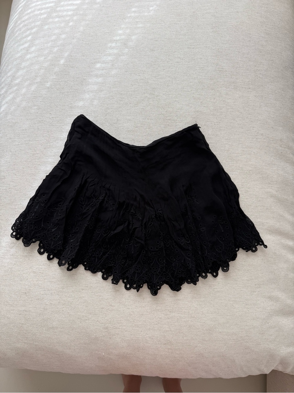 Magali Pascal black eyelet skirt